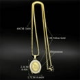 thumbnail image 3 of Archangel St.Michael 14K Yellow Gold Pendant Necklace for Women Men Golden Silver Color Christian Holy Chain Jewelry, 3 of 7