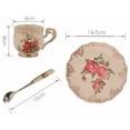 thumbnail image 2 of Juego de taza y platillo de té Pastoral Rose, taza y platillo de 200 ml, vaso para cafetería, utensilios para bebidas para fiestas, tazas, platillos y cucharas., 2 of 5