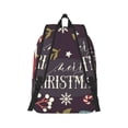 thumbnail image 3 of Balery Merry Christmas Vintage Canvas Backpack for Men and Women - Large Capacity, Durable Travel Laptop Bag for School, Work, Hiking, and Outdoor Activities, 3 of 7