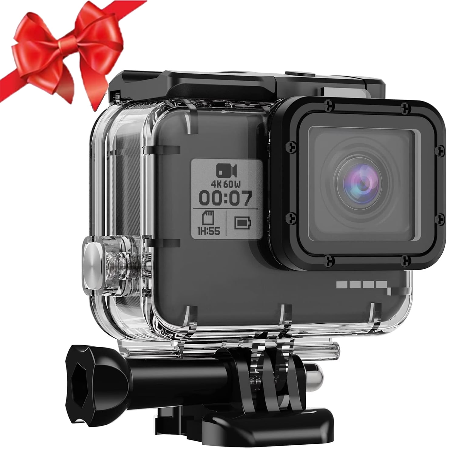 HONGDAK Waterproof Housing Case for Gopro Hero 7/6/5(2018), 196ft/60m Waterproof Diving Protective Housing Shell with Touchable Cover