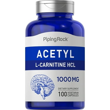 Acetyl L-Carnitine 1000 mg | 100 Vegetarian Capsules for Men and Women | by Piping Rock