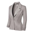 thumbnail image 3 of MixMatchy Women's Classic Casual Work Solid Color Knit Blazer, 3 of 4
