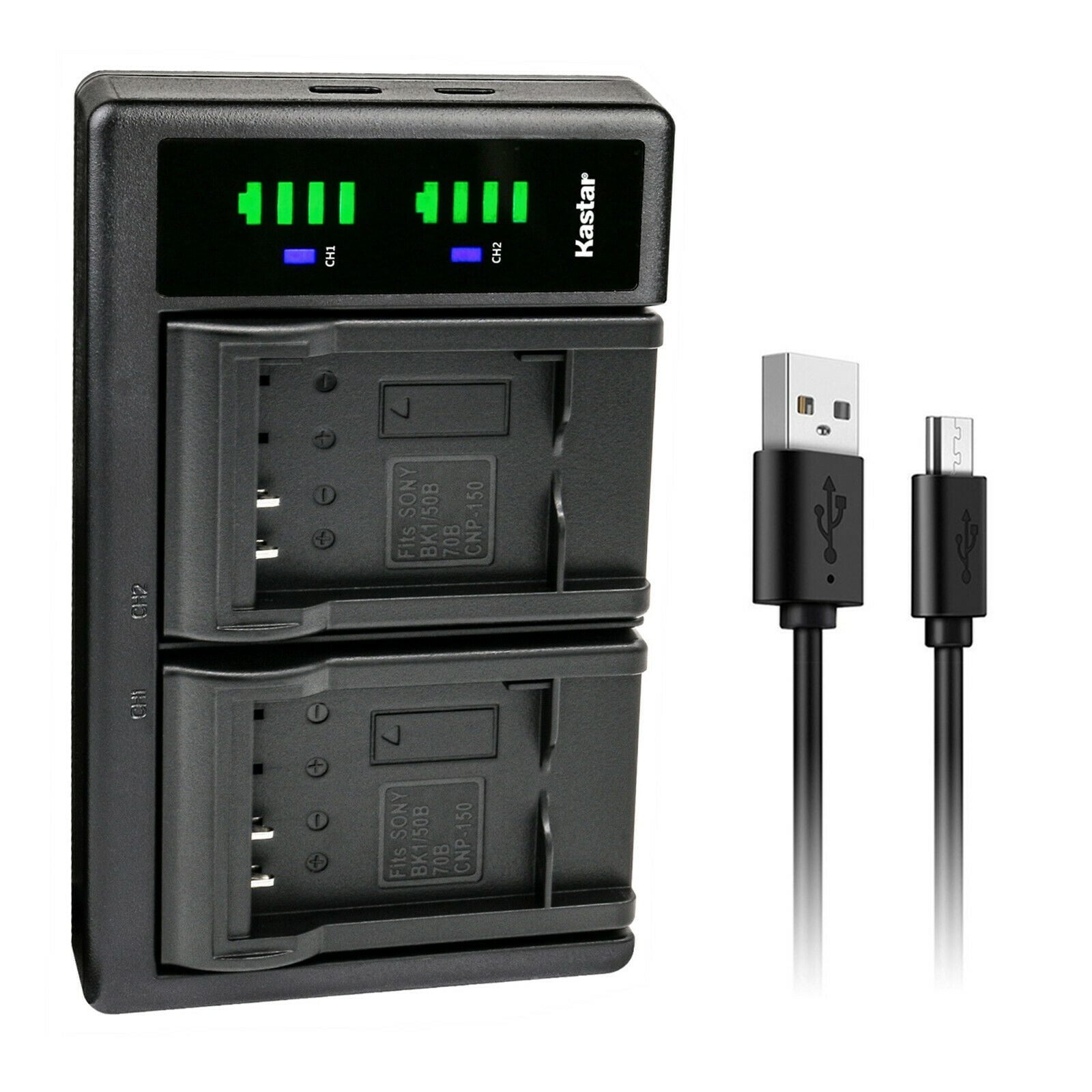 Kastar LTD2 USB Battery Charger Replacement for Sony NP-BK1 NP-FK1 Battery BC-CSK Charger Sony Cyber-shot DSC-W180 Cyber-shot DSC-W190 Cyber-shot DSC-W370 Cyber-shot DSC-S980 Cameras