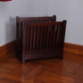 thumbnail image 2 of HomeStock City Sleek Traditional Solid Mahogany Wood Magazine Rack in Dark Brown, 15"H x 15.75"W x 10"D, 2 of 3