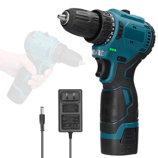Amdohai Perceuse Sans Fil 16,8 V Tournevis Électrique Domestique Réglage des Modes de Rotation Réglage Perceuse au Lithium Amélioration de la Maison Outil Électrique