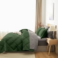thumbnail image 6 of Flymme 7 Pieces Full Size Bed in a Bag Green Comforter Set with Sheets Modern Quilted Diamond Bedding Sets Complete Full Bed Sets for Bedroom Decor, 6 of 8