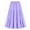 Purple, variant on JNGSA Long Skirts for Women Trendy, Womens Plus Size Skirt Casual High Elastic Waist Pleated Mid Length A-Line Swing Skirt
