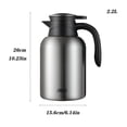thumbnail image 2 of 2200ML Large Capacity Insulating Pot Household Stainless Steel Hot Water Bottle Warm Outdoor Tea Pot Coffee Pot, 2 of 4