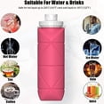 thumbnail image 4 of Taza de agua plegable de gran capacidad para viajes al aire libre, deportes, pegamento de silicona portátil, taza de agua resistente a altas temperaturas, taza plegable retráctil de grado alimenticio, 4 of 5