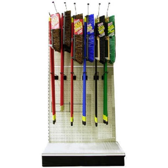Quickie Mfg 9800TV Ensemble Rack & Crochet pour Assortiment de 4 Pieds de Balais Poussoirs