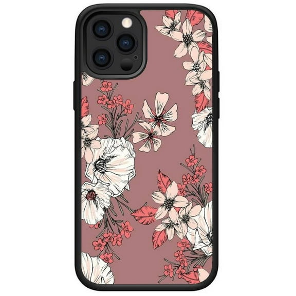 Compatible with iPhone 11 Pro case Soft TPU Glossy Flower Pattern Phone Case for Women and Girls