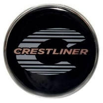 Crestliner Boat Steering Wheel Decal 2255062 | Raised Black Silver