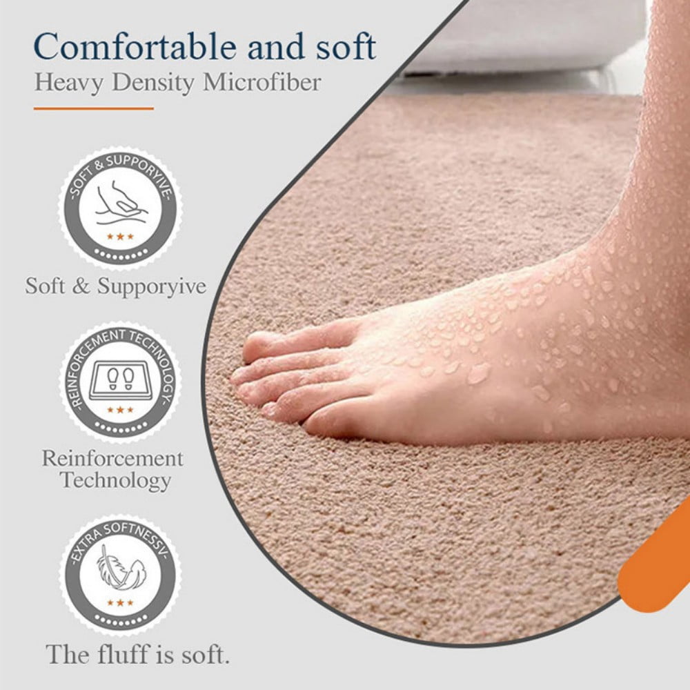 Bathroom Rug, Soft Absorbent Bathroom Mat and Bath Mat, Premium Microfiber Shag Bath Rug Machine Washable Blue,24" x 36"