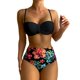 thumbnail image 1 of MKLEKYY Trajes De Baño Completo Mujer Womens Bikini Sets High Waisted Two Piece Swimsuits Floral Print Swimwear Swimsuits, 1 of 5