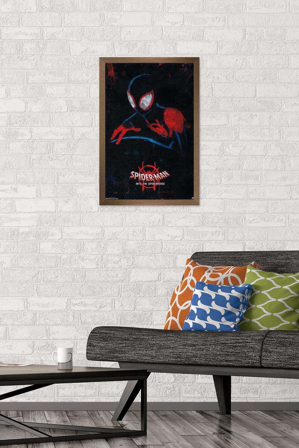 Marvel Spider-Man - Into The Spider-Verse - Shadow Wall Poster, 14.725" x 22.375", Framed