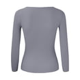 thumbnail image 5 of PMUYBHF Combinaison Chandail pour Femme Femmes Couleur Unie Col en U Chandail Tricoté Chandail à Col Roulé de Base Hauts TG, 5 of 5