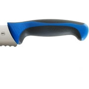 Mercer Culinary Millennia 10 Steel Wavy Edge Bread Knife, Blue Handle