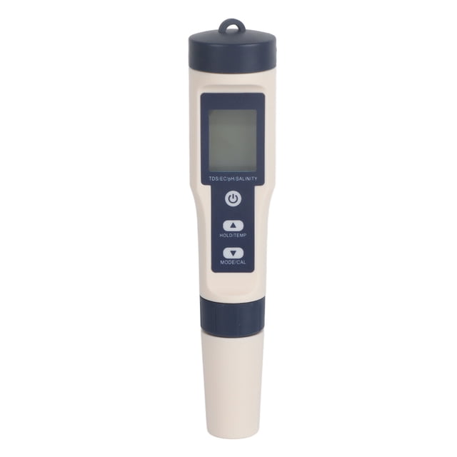 Probador de salinidad - EZ-9909 Medidor de prueba de calidad del agua con función 5 en 1 PH Salinity TDS EC Tester con retroiluminación para acuicultura, agua potable, acuario, procesamiento de alimen