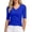 Blue, variant on Half Sleeve Tops for Women Summer V Neck Plain Casual Undershirts Basic Tees