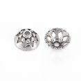 thumbnail image 3 of Tibetan style Alloy Bead Caps Cadmium Free & Lead Free Apetalous Flower Silver 12.5x6mm Hole: 2.5mm about 1220pcs/1000g, 3 of 3