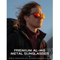 thumbnail image 2 of Gafas de Sol Polarizadas ATTCL AL-MG de Metal Rectangulares para Hombre, 2 of 7