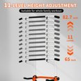 thumbnail image 4 of Adjustable Height Iron Multi-Function Power Tower Dip Station, with PU Elbow Protection Pads for Home Gym Strength Training, Orange, 4 of 7