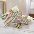 thumbnail image 2 of Waterproof Throw Pillow Covers Set of 2, 20x12 Inch Red Watermelon Decorative Pillowcases Outdoor Pillow Slip Cushion Covers Set for Couch Tent Summer Green Leaves Floral Retro Country, 2 of 7
