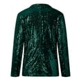 thumbnail image 4 of WENWU Women's Sequin Jackets Open Front Jacket Casual Long Sleeve Sparkly Cardigan Coat with Pocket plus Size Winter Coats for Women 3x Corn Coat, 4 of 5