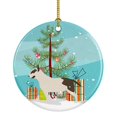 thumbnail image 1 of Bull Terrier Merry Christmas Tree Ceramic Ornament, 1 of 1