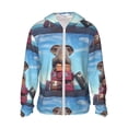 thumbnail image 2 of Uemuo Elephant Sits Pattern Women's Full Zip UPF 50+ Sun Protection Hoodie Jacket Long Sleeve Sun Shirt Hiking Outdoor Performance with Pockets-X-Large, 2 of 9