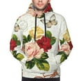 thumbnail image 4 of Bingfone Vintage Bike Flower Butterfly Men'S Drawstring Hoodie Long Sleeve Pocket Sweatshirts-Large, 4 of 9