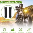 thumbnail image 3 of Unique Bargains 7/8" 22mm 15/16" 24mm Universal Motorcycle Hand Grips Cover Non Slip Aluminum Alloy Rubber Handle Bar Throttle Grips Black 1Pair, 3 of 7