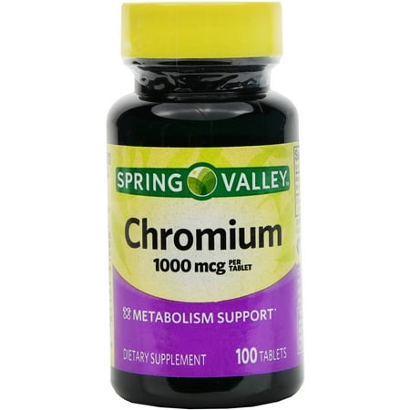 Spring Valley: Chromium Picolinate 1000 mcg comprimés Complément alimentaire, 100 ct