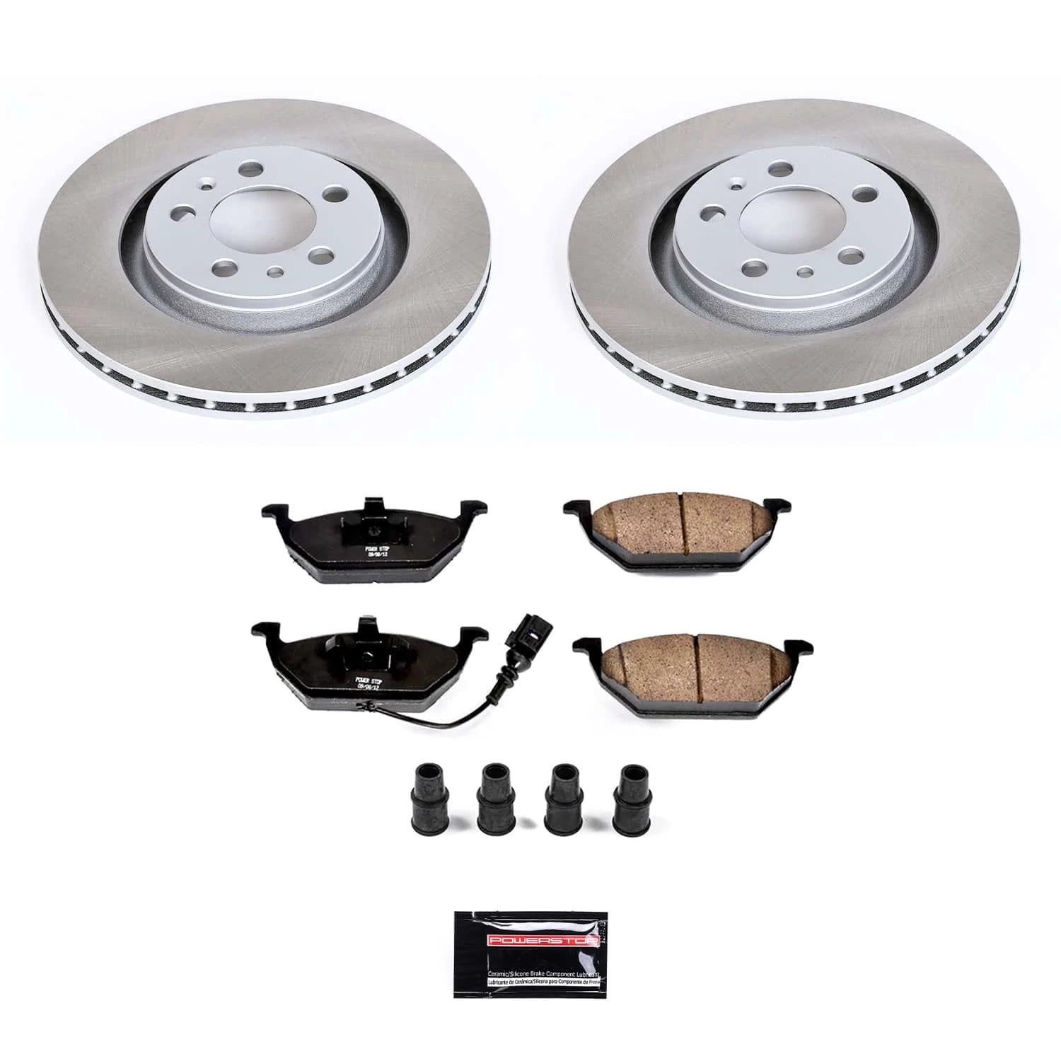 PowerStop Front Semi-Coated Rotor and Low-Dust Ceramic Brake Pad Kit SC839