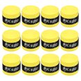 thumbnail image 1 of Unique Bargains 43.3' Round Groove Non-Slip PU Tennis Racket Overgrip Tape Wraps Yellow 12 Pack, 1 of 6