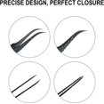 thumbnail image 2 of LAICAIW DASSEN Lashes Extension Tweezers Isolations tweezer Volume Lashes Tweezers Precision Slanted Straight Tip for Isolation Classic Lash Extensions Pointed Lash Tweezers for Eyelash Extensions (, 2 of 7