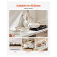 thumbnail image 6 of 17 Piece Pots and Pans Set, Nonstick Cookware Set, Induction Ready, Kitchen & RV Cooking - Frying Pans, Sauce Pans, Stockpot with Lids & Protectors, White, 6 of 6