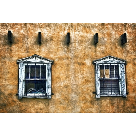 Adobe Acrobat 11 Professional Windows I New Mexico Two Windows On Adobe Wall Stretched Canvas - Ray Laskowitz Design Pics (17 x 11) ()