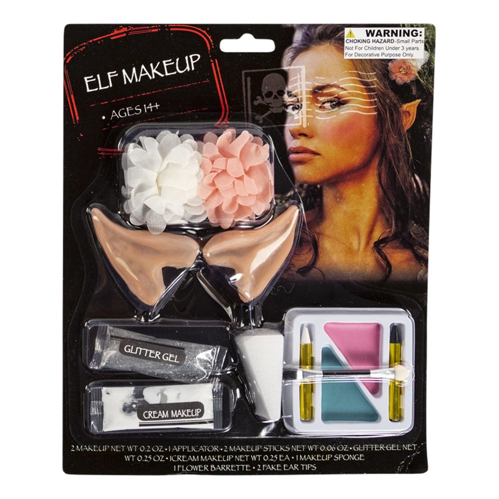 Classic High Fantasy Realm HalfElf Makeup Kit Costume Accessory