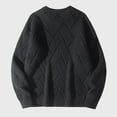 thumbnail image 4 of Mens Oversized Sweater 90s Vintage Cable Knit Long Sleeve Heavy Crewneck Pullover, 4 of 6