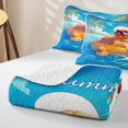 thumbnail image 4 of Homewish Golden Retriever Dog Bed Spread Queen,Cute Duck Queen Coverlet Set,Hello Summer Print Decor,3 Pieces, 4 of 7