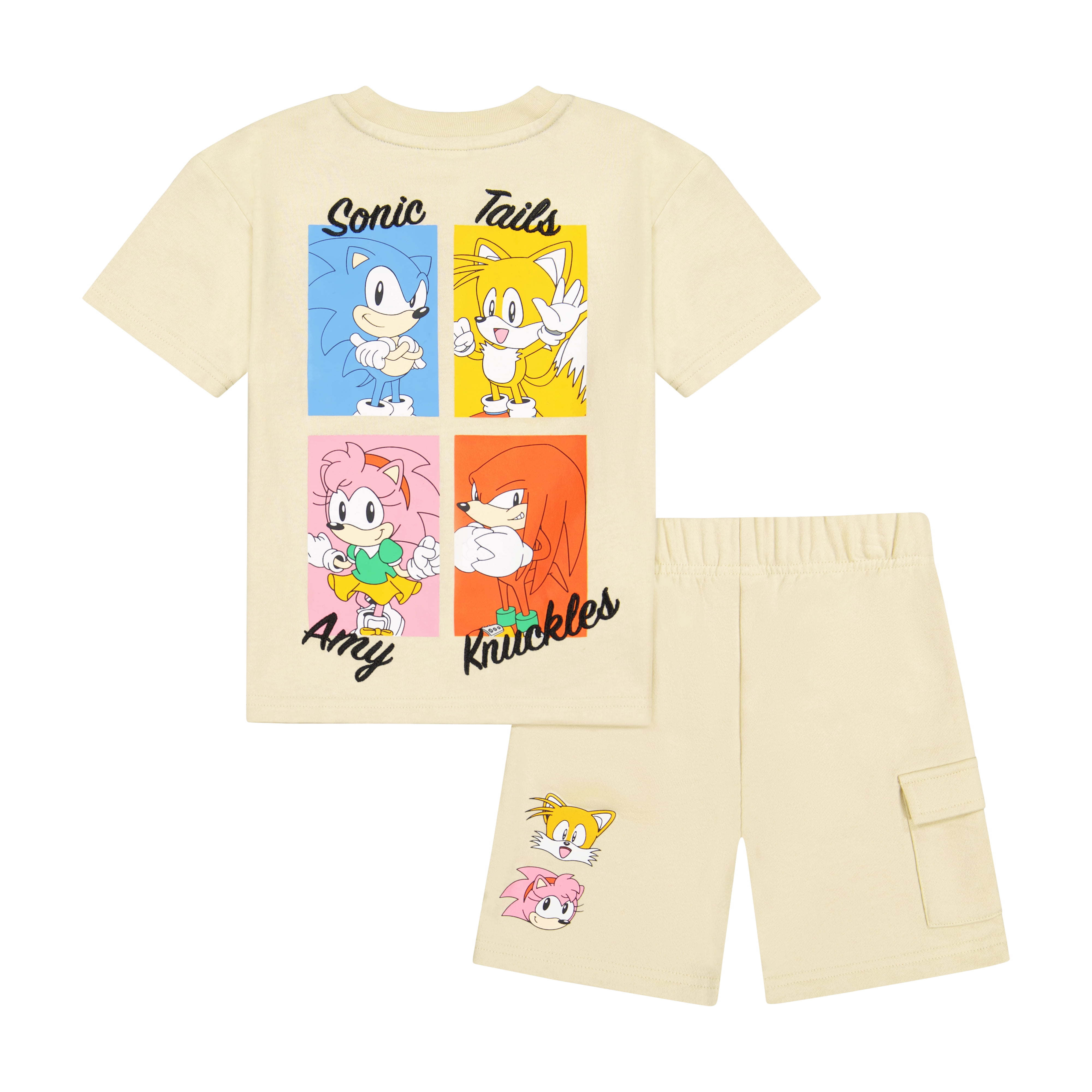 Sonic the Hedgehog Toddler Boy French Terry Short Set, Sizes 12 Months-5T