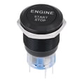 thumbnail image 4 of Interruptor de encendido, botón de motor de automóvil LED blanco de 12 V Botón de arranque del motor Durabilidad extendida, 4 of 9