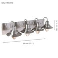 thumbnail image 2 of Xtricity - 4 Light Vanity Light, 27.1'' Width, From the Baltimore Collection, Nickel Finish, 2 of 3