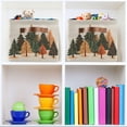 thumbnail image 6 of Yayeee Canvas Storage Basket with Handles for Shelves Fabric Bins Closet Organizer, Brown Christmas Trees, 6 of 8