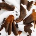 thumbnail image 4 of Cow Print Blanket Soft Warm Twin Blankets and Throws Bedding Fleece Blanket Lightweight Fuzzy Couch Sofa Throw Blanket Brown Bed Blanket Gift Adults Mom Dad Couples Dog Pet Travel Camping 60x80 inch, 4 of 6