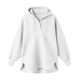thumbnail image 4 of Vmvidoty Womens Oversized Hoodies Long Sleeve Sweatshirts Hooded Pullover Shirt Casual Tops with Pockets White 2XL, 4 of 6