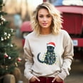 thumbnail image 4 of Black Cat Christmas Lights - Sweatshirt, 4 of 9