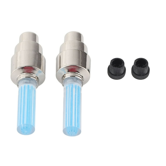 Luz LED luminosa para tapa de válvula de neumático de bicicleta de montaña, lámpara para boquilla de neumático, lámpara para núcleo de válvula de rueda de bicicleta, color azul