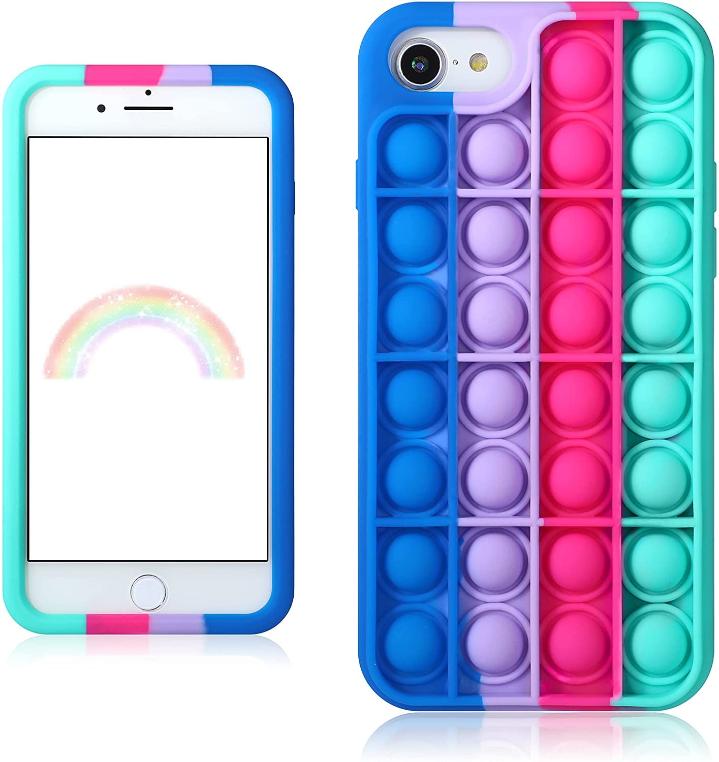 Iphone 6 6s 7 8 Se Case Silicone Kawaii Cartoon Cute Aesthetic Fidget Cool Unique Designer Fun Cover Cases For Boys Girls Women Men Blue Rose For Iphone 6 6s 7 8 Se 4 7 Walmart Com